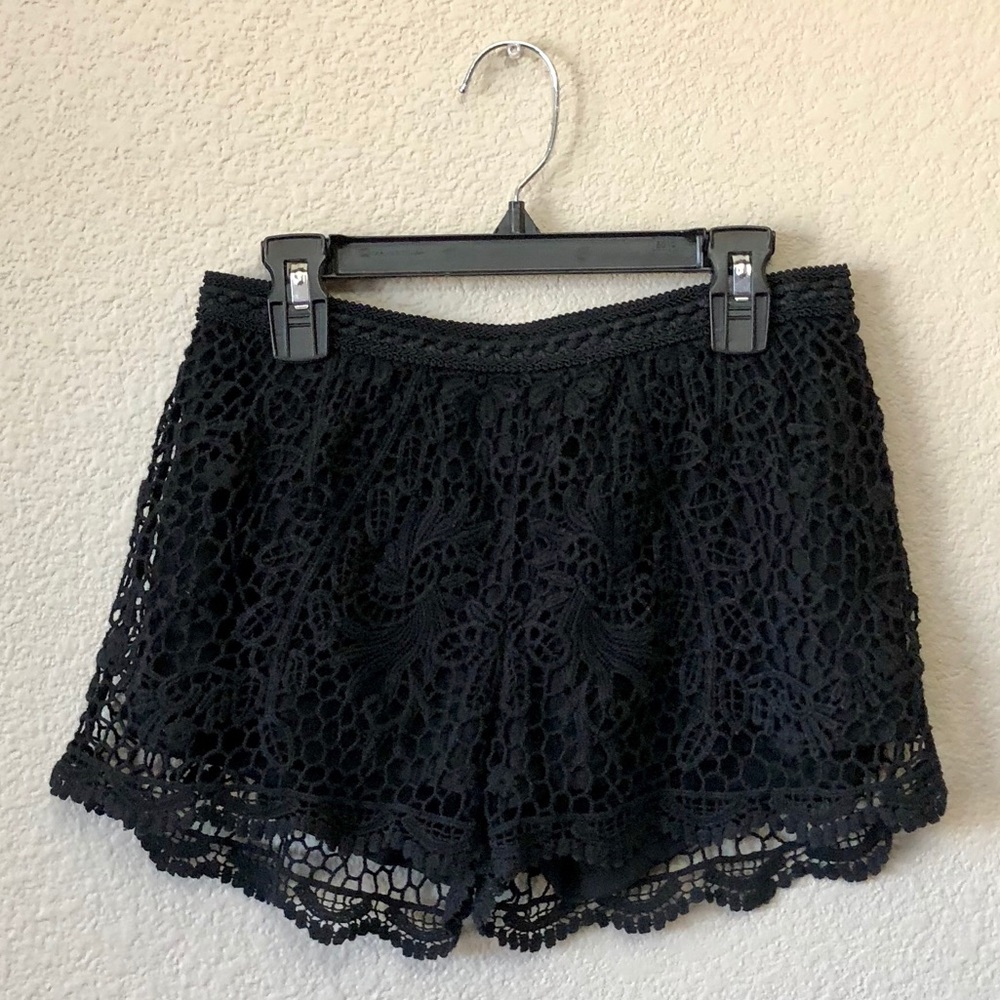 Black Lace Shorts